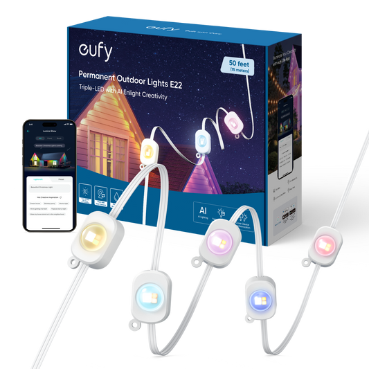 eufy Permanent Outdoor Lights E22(50ft with 30 lights)