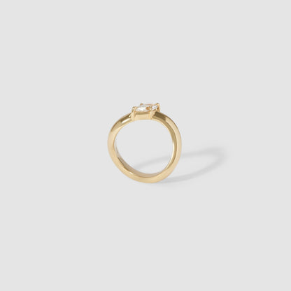 0.5 CT East West Marquise Shaped Solitaire Lab Grown Diamond Engagement Ring