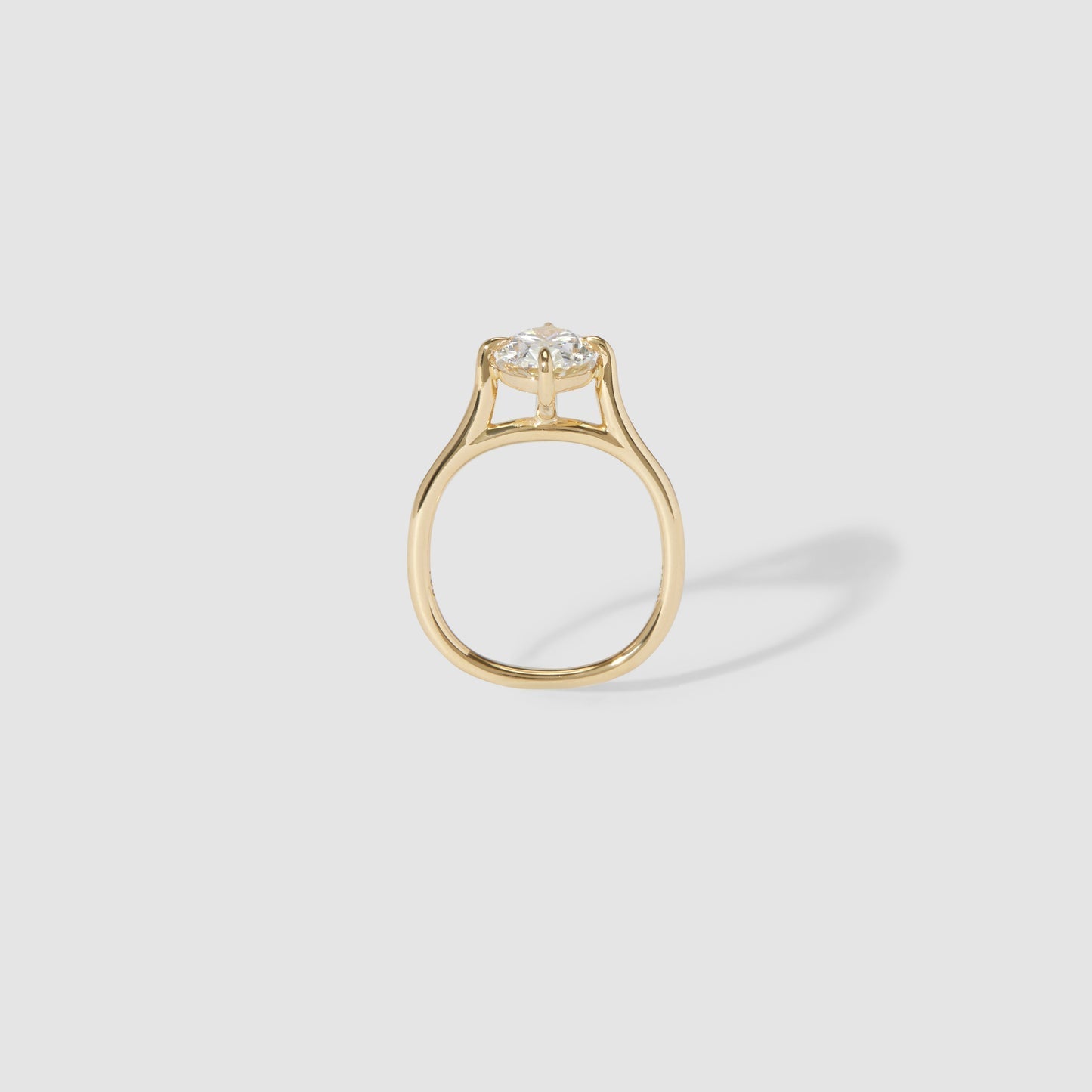 1.5 CT Oval Shaped Solitaire Lab Grown Diamond Engagement Ring