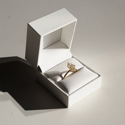 1 CT Marquise Shaped Solitaire Lab Grown Diamond Engagement Ring