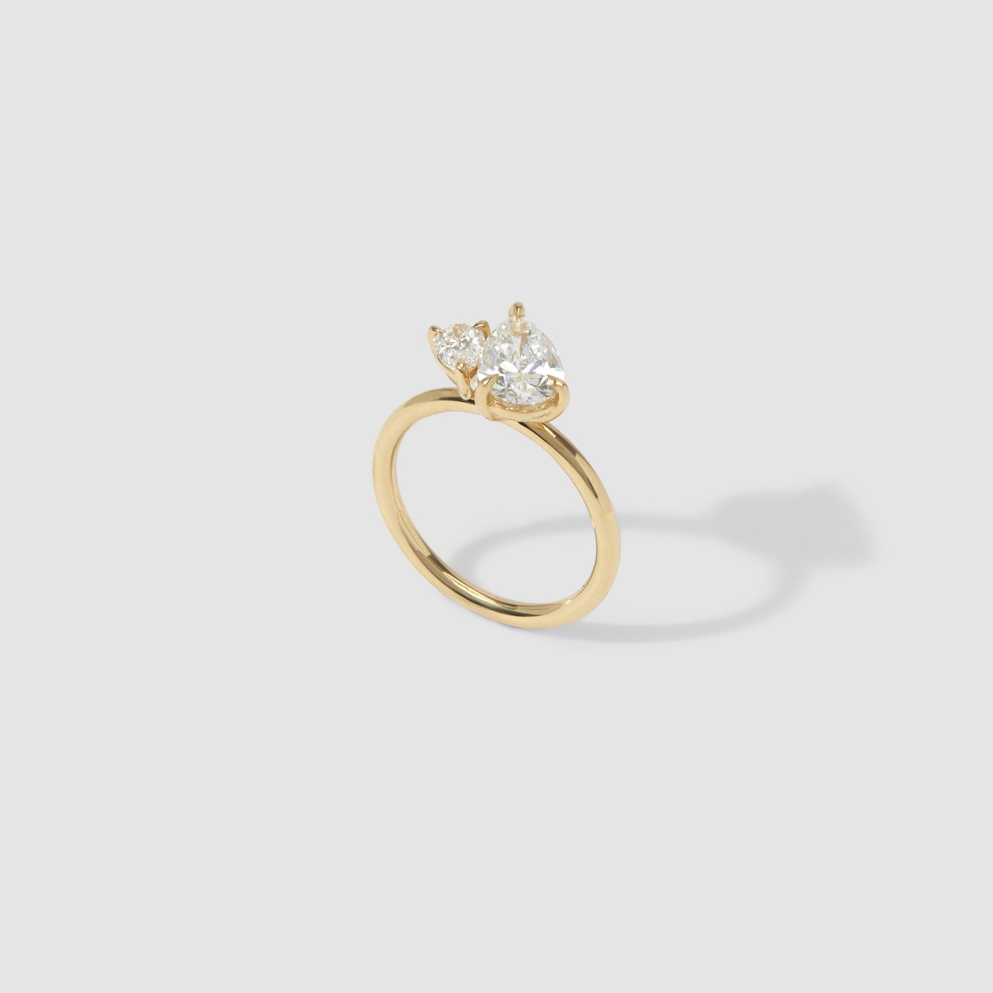 2.07 CT Pear Shaped Toi Et Moi Lab Grown Diamond Engagement Ring