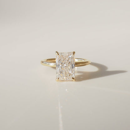 2.52 CT Radiant Shaped Solitaire Lab Grown Diamond Engagement Ring