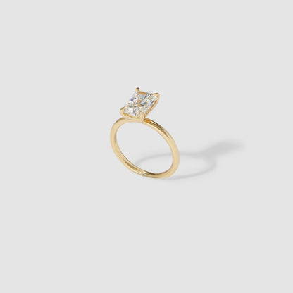 2.52 CT Radiant Shaped Solitaire Lab Grown Diamond Engagement Ring