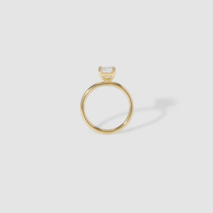 4.06 CT Emerald Shaped Solitaire Lab Grown Diamond Engagement Ring