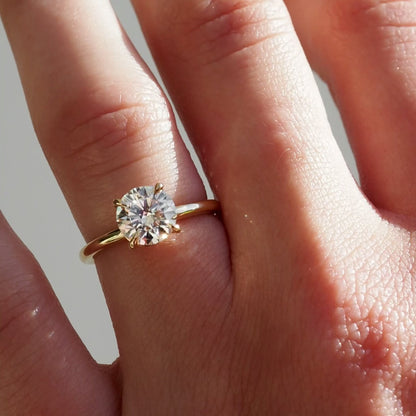 1.56 CT Round Shaped Solitaire Lab Grown Diamond Engagement Ring