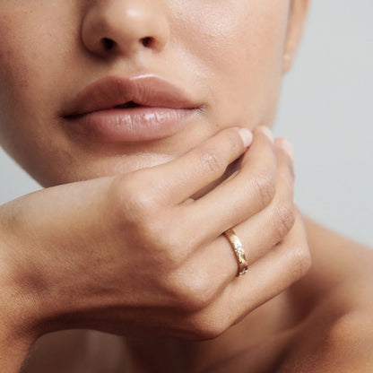 0.15 TCW Round Shaped Flush Setting Lab Grown Diamond Wedding Band