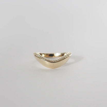 0.125 TCW Round Shaped Half Eternity Lab Grown Diamond Wedding Band