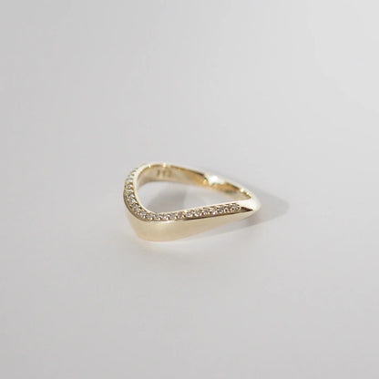 0.125 TCW Round Shaped Half Eternity Lab Grown Diamond Wedding Band