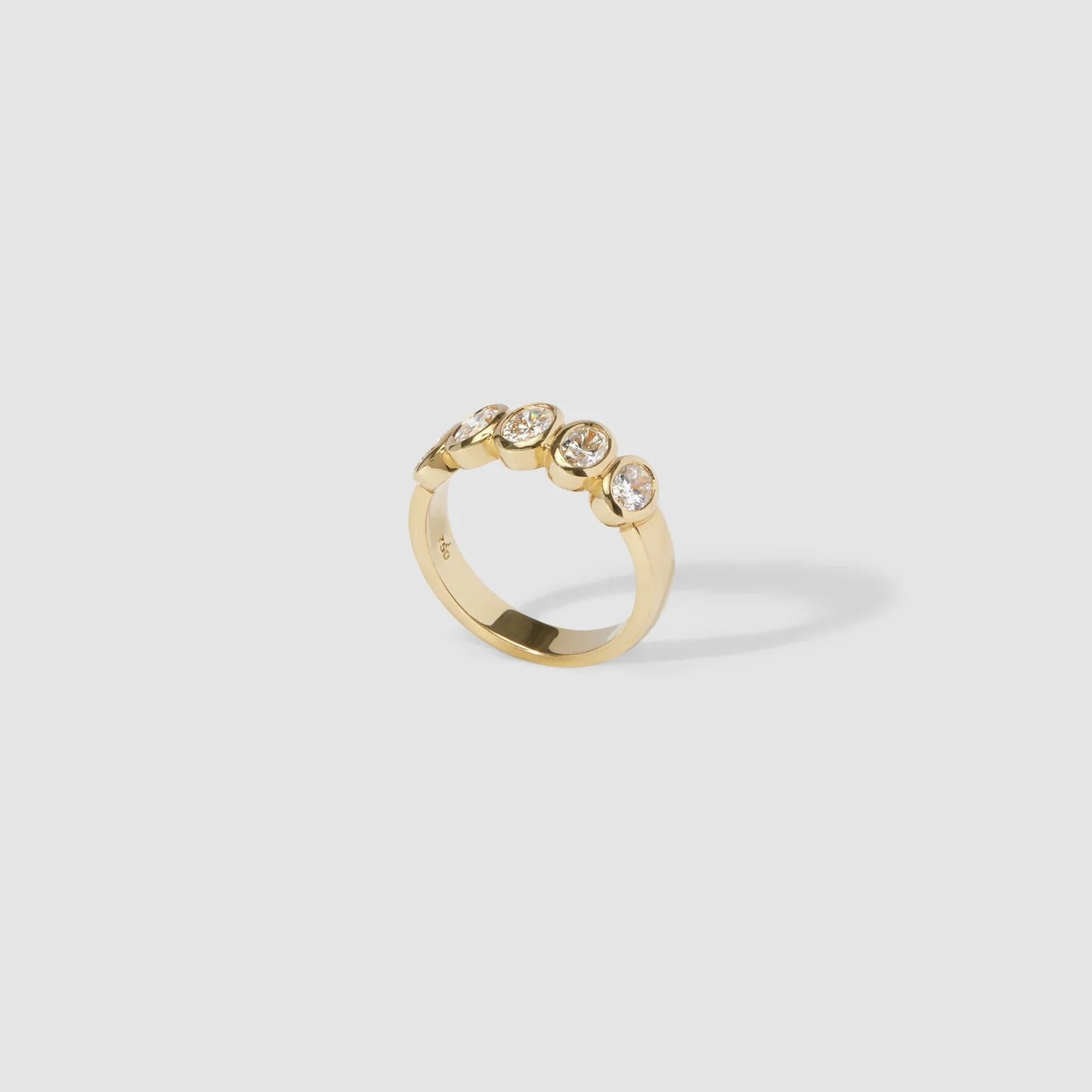 1.65 TCW Oval Shaped Half Eternity Lab Grown Diamond Wedding Band